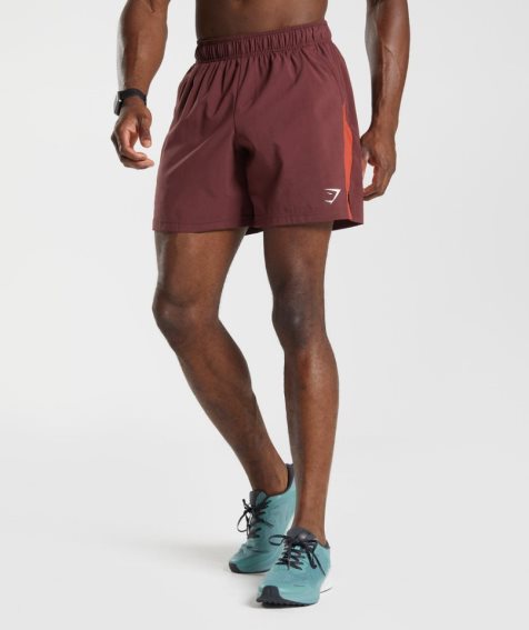 Men's Gymshark Sport Shorts Burgundy | NZ 6VJUXD